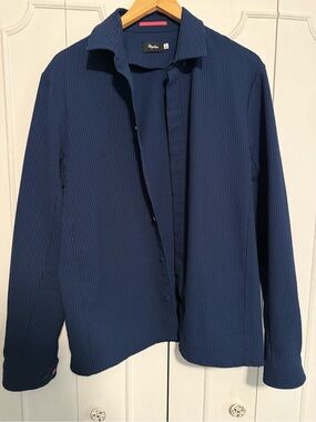 Rapha Dark Navy Textured Button-Up Shirt